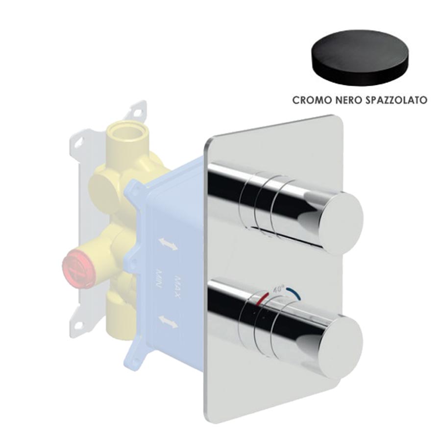 Смеситель для ванны и душа Giulini F8276EPCRNS черный матовый хром 