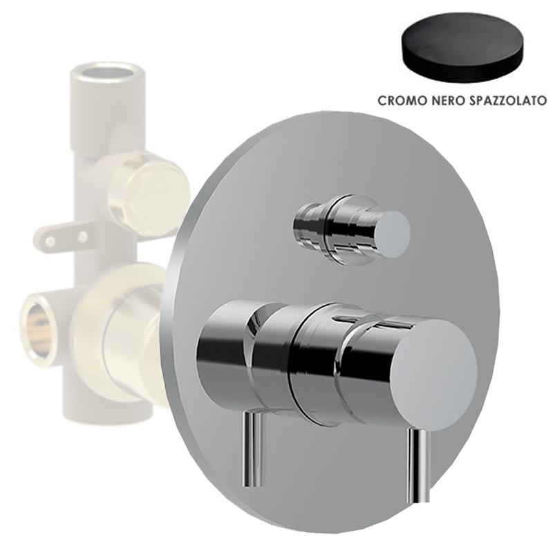 Смеситель для ванны и душа Giulini My Future черный матовый хром 