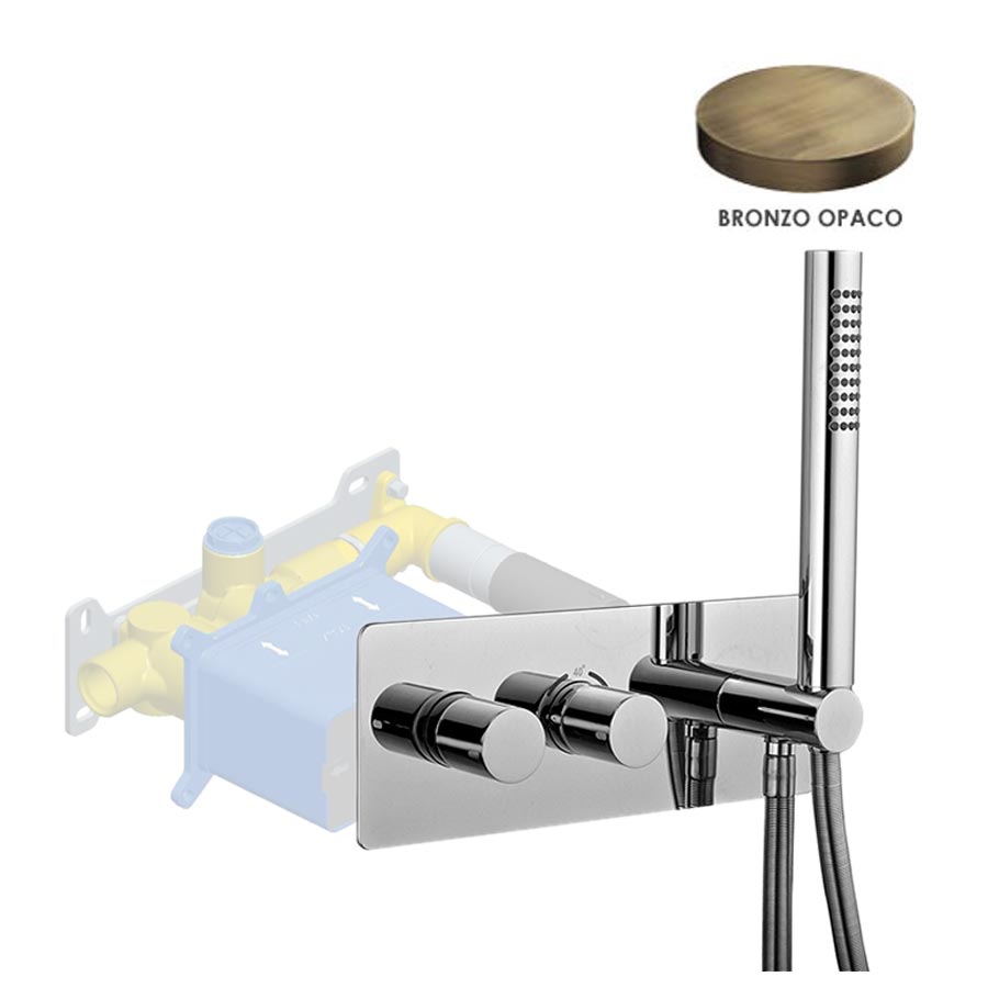 Смеситель для ванны и душа Giulini Termostatico F8278EPBROP бронза матовый 