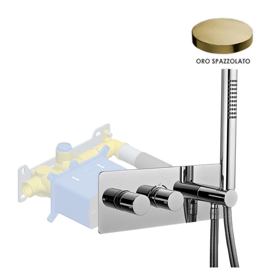 Смеситель для ванны и душа Giulini Termostatico F8278EPOSP золото брашированный 