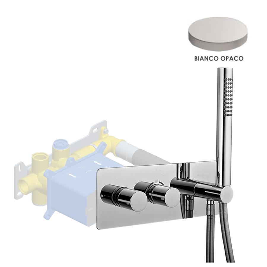 Смеситель для ванны и душа Giulini Termostatico F8279EPBO белый матовый 