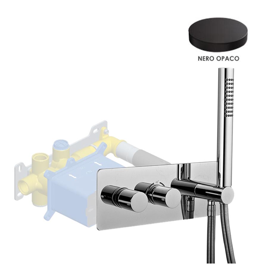 Смеситель для ванны и душа Giulini Termostatico F8279EPNO черный матовый 