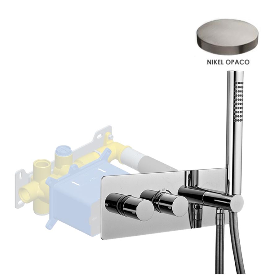 Смеситель для ванны и душа Giulini Termostatico F8279EPNKO никель матовый 