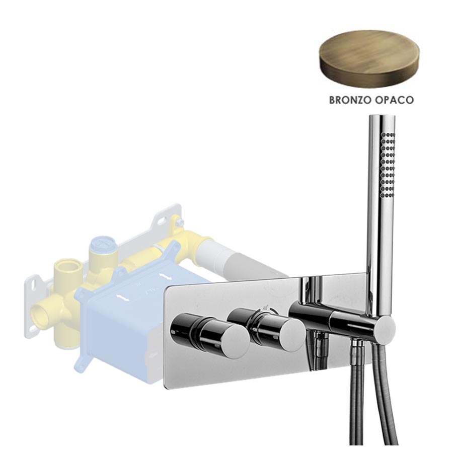 Смеситель для ванны и душа Giulini Termostatico F8279EPBROP бронза матовая 