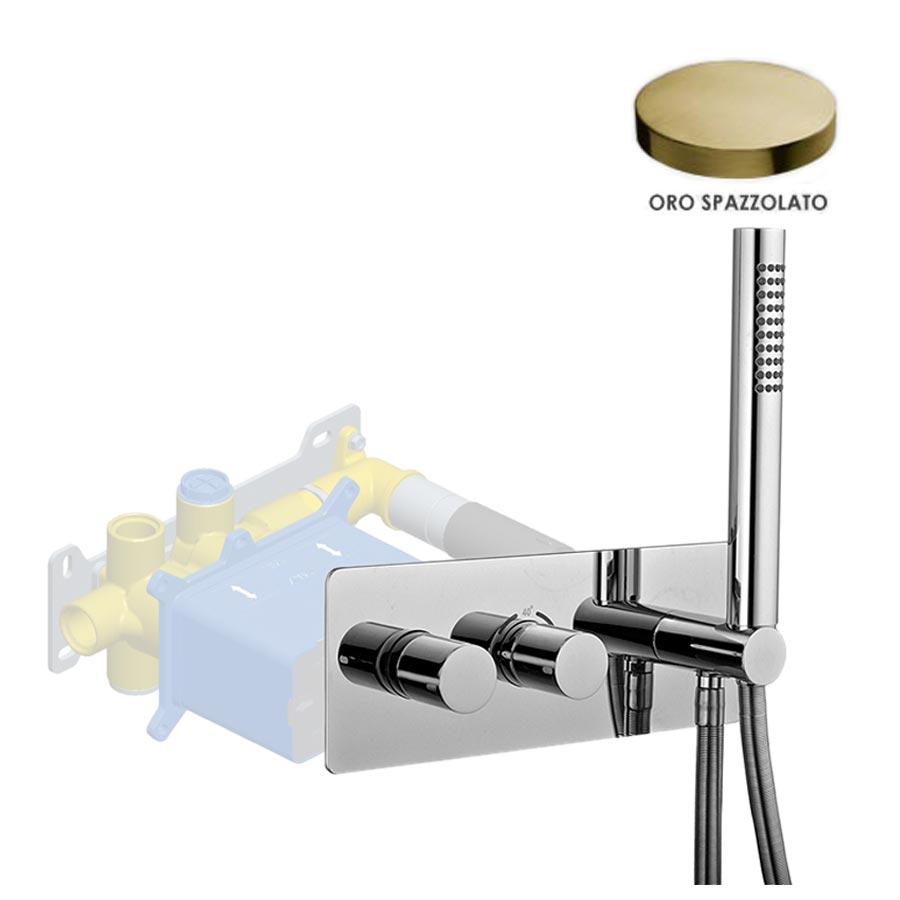 Смеситель для ванны и душа Giulini Termostatico F8279EPOSP золото брашированный 
