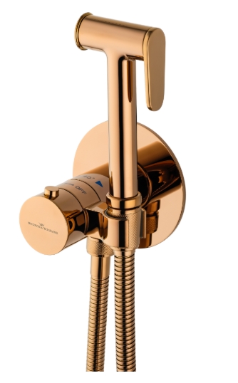 Смеситель с гигиеническим душем Wonzon&Woghand WW-88829909-RG розовое золото 